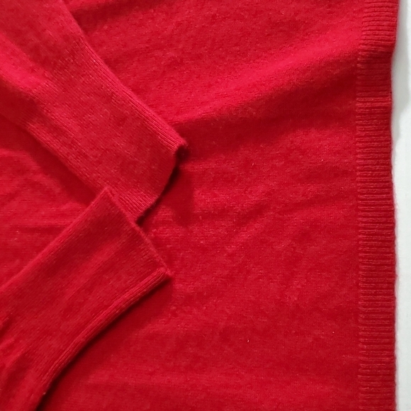 Talbots Red Cashmere Sweater Petite - Picture 7 of 10